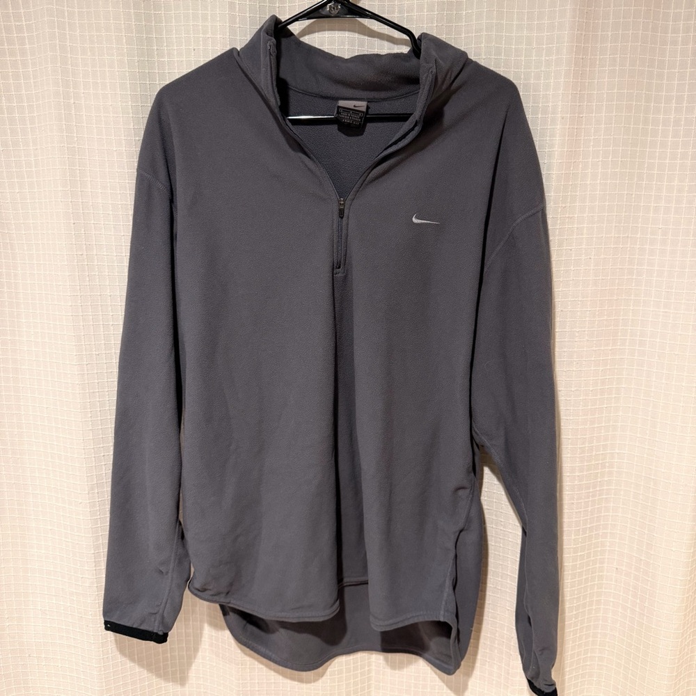 Nike Charcoal Fleece 1/4 Zip Pullover